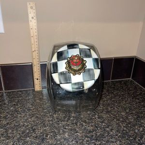 McKenzie Childs Court check cookie jar